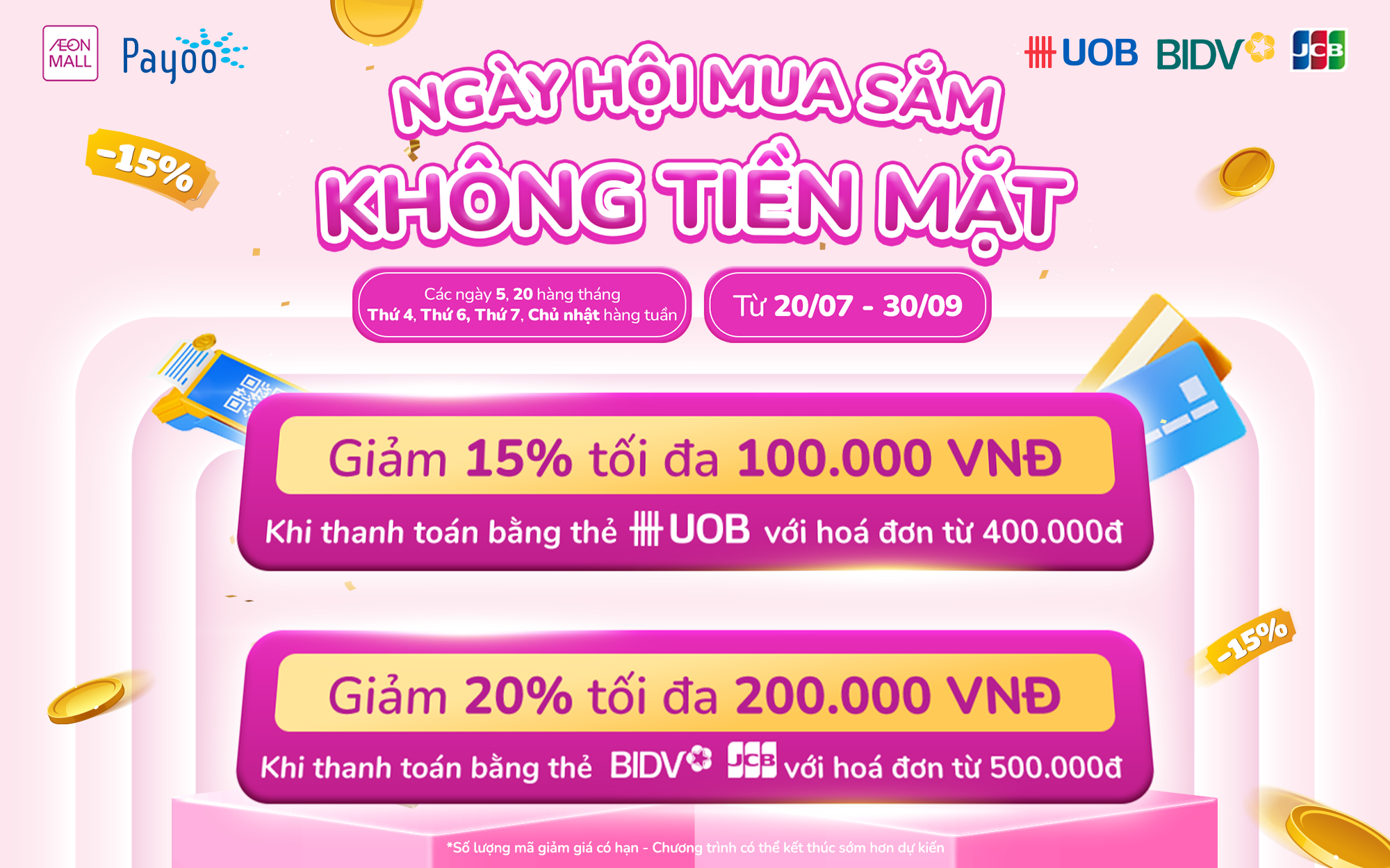 THAM GIA NGÀY HỘI MUA SẮM “KHÔNG TIỀN MẶT” TẠI AEON MALL BÌNH TÂN