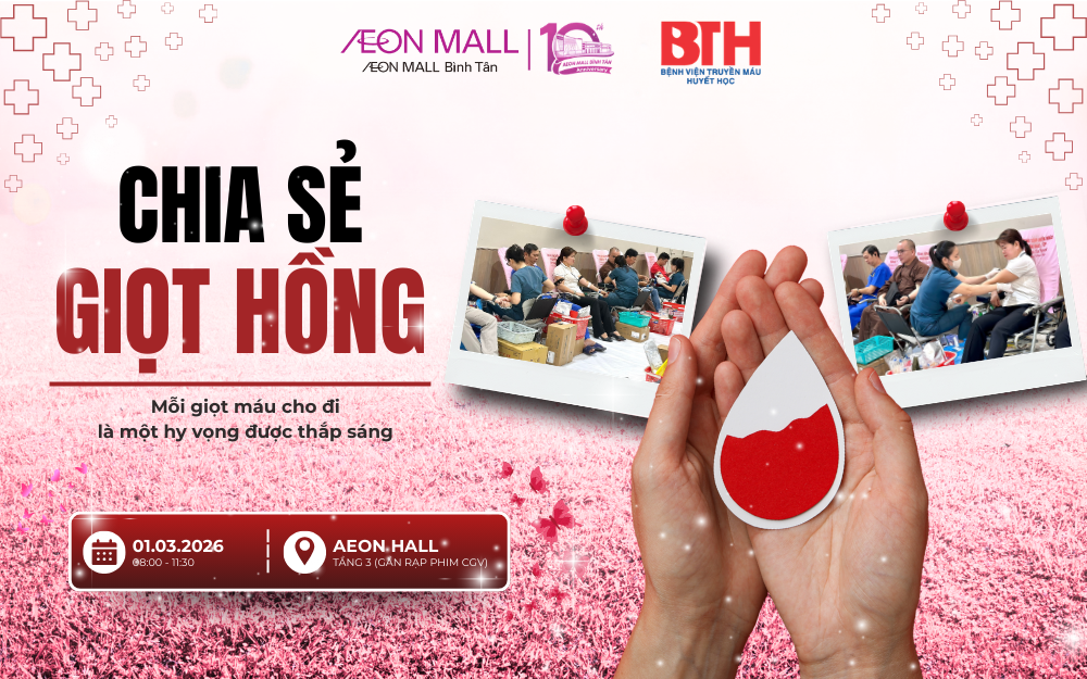 CHIA SẺ GIỌT HỒNG: HIẾN MÁU NHÂN ĐẠO THÁNG 3