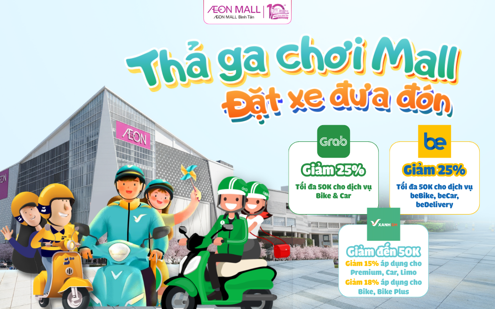 ĐI AEON MALL BÌNH TÂN: CHẲNG NGẠI NẮNG MƯA - SĂN DEAL CỰC ĐÃ ĐẾN 50K!