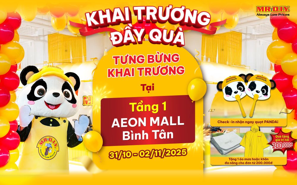 MR. D.I.Y Khai Trương AEON MALL Bình Tân: Thiên Đường Đồ Gia Dụng Với Hơn 18.000 Sản Phẩm, Giá Luôn Tốt!