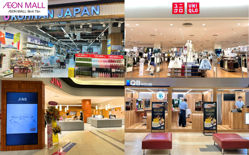 Top các thương hiệu Nhật Bản nổi bật tại AEON MALL Bình Tân