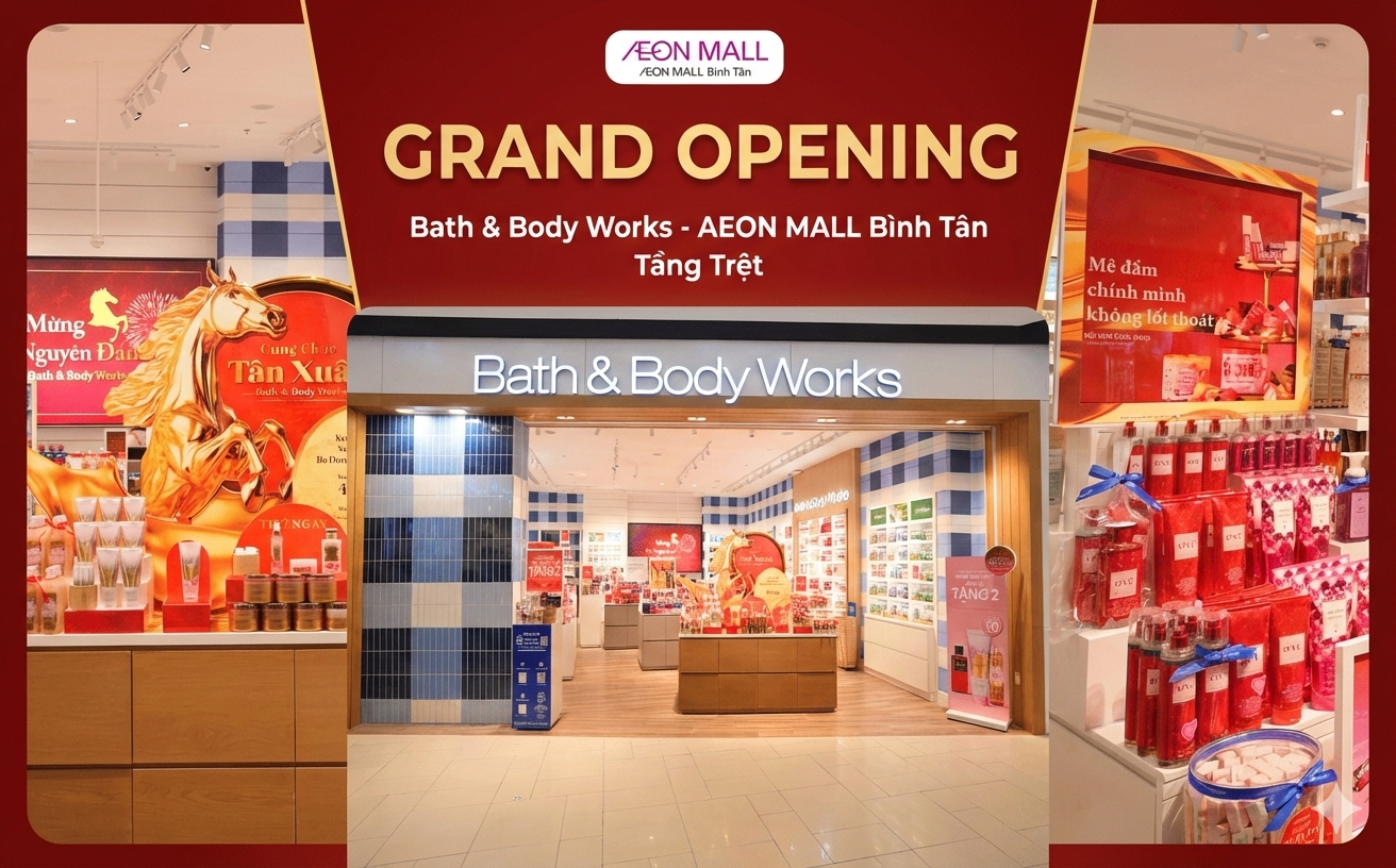 Bath & Body Works chính thức có mặt tại AEON MALL Bình Tân: Thiên đường hương thơm từ Mỹ