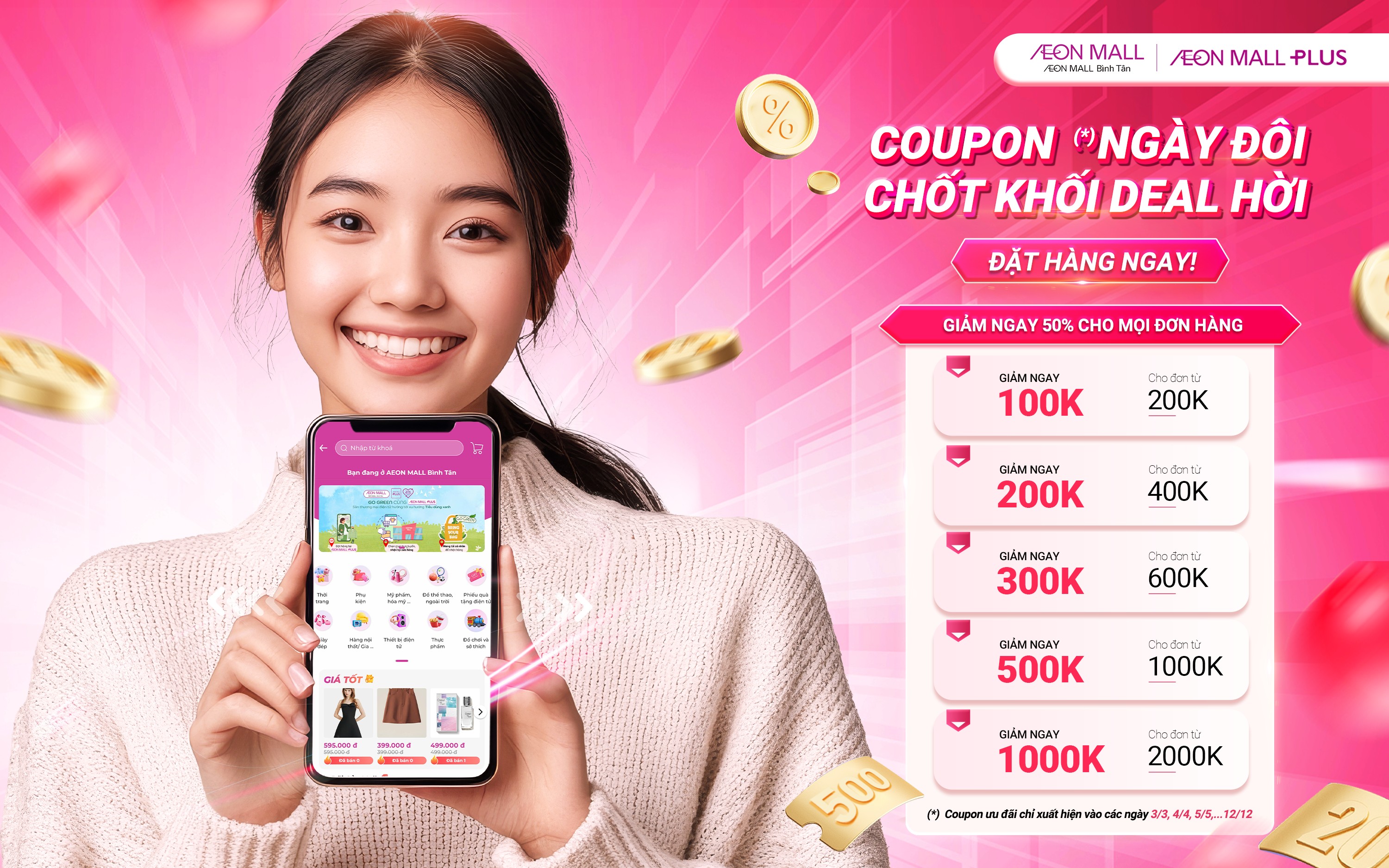 COUPON NGÀY ĐÔI - CHỐT KHỐI DEAL HỜI