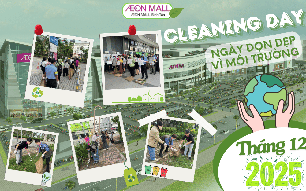 AEON MALL Bình Tân, Cleaning Day, Bảo vệ Môi trường, Tháng 12/2025