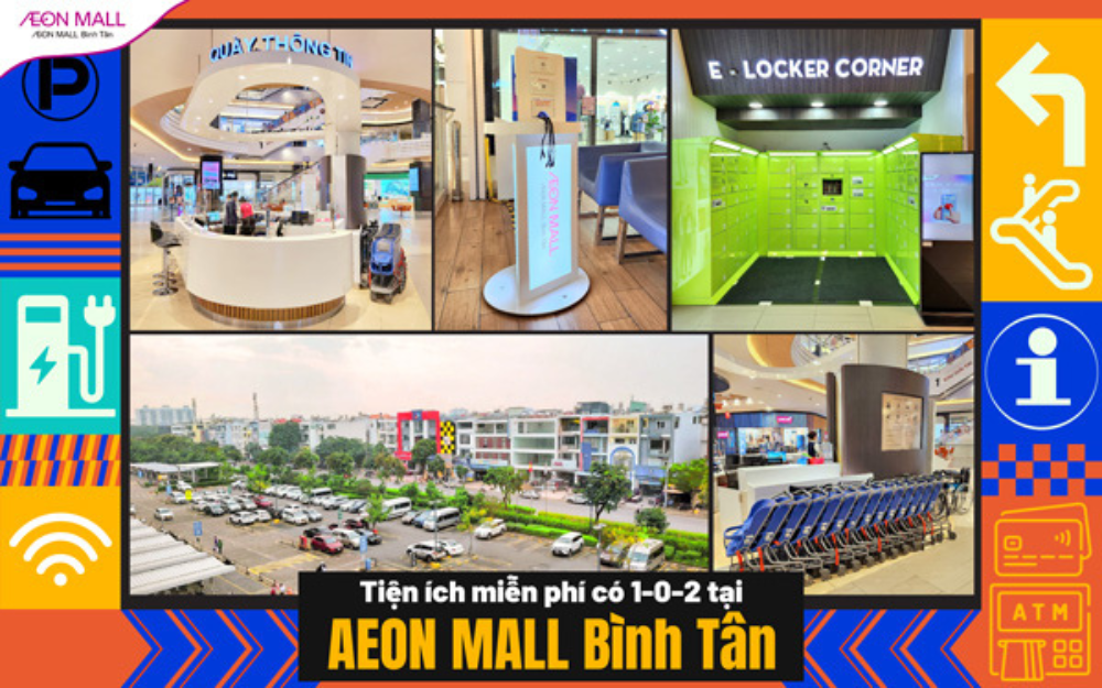 TẬN HƯỞNG MUA SẮM VỚI CÁC TIỆN ÍCH MIỄN PHÍ TẠI AEON MALL BÌNH TÂN