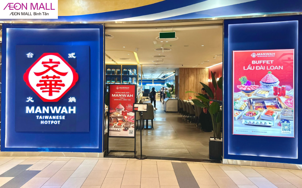 Manwah AEON MALL Bình Tân – Buffet lẩu Đài Loan hấp dẫn