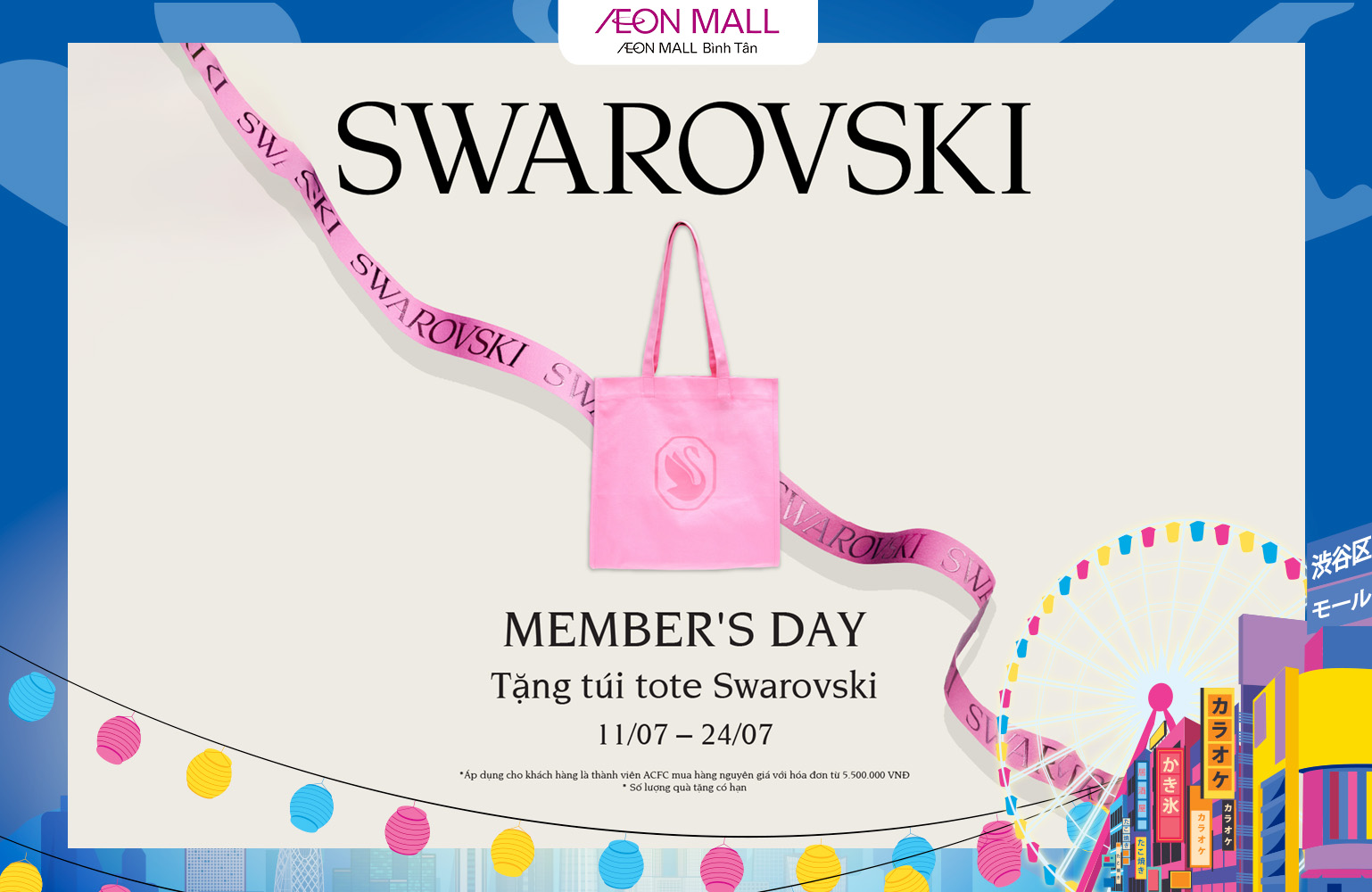 SWAROVSKI MEMBER'S DAY - NHẬN QUÀ TOTE BAG SÀNH ĐIỆU