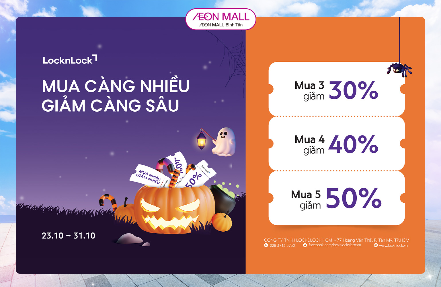 LOCKIN’ HALLOWEEN MOMENT | MUA CÀNG NHIỀU, GIẢM CÀNG SÂU