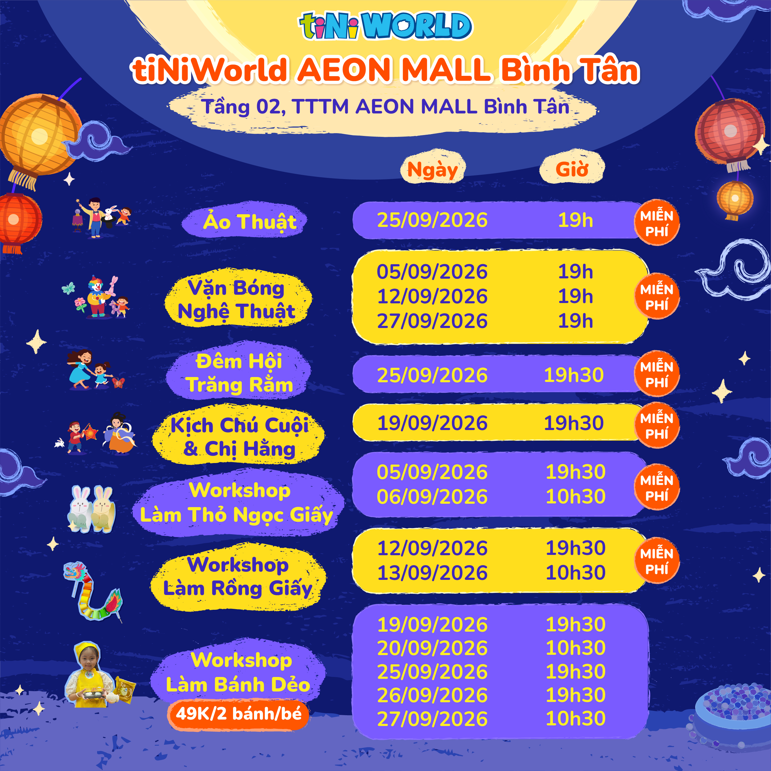 ĐẾN TINIWORLD TẦNG 2 VUI HỘI TRĂNG RẰM