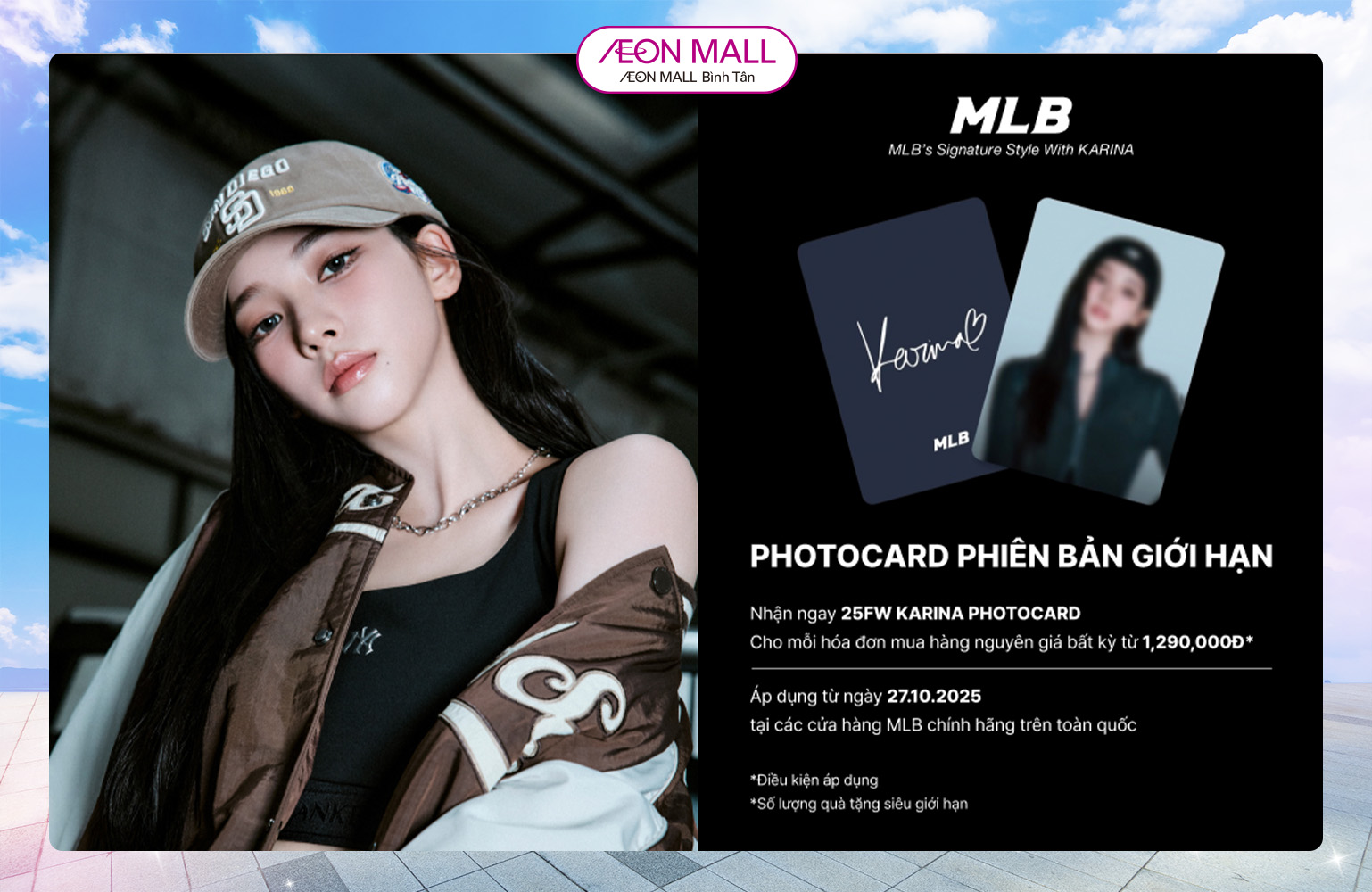 TẶNG NGAY 25FW KARINA PHOTOCARD PHIÊN BẢN SIÊU GIỚI HẠN  | Nhận ngay 25FW KARINA PHOTOCARD cho mỗi hóa đơn mua hàng nguyên giá từ 1,290,000Đ*