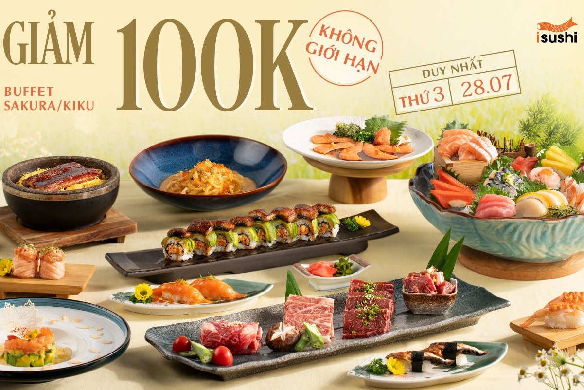 SHI-MÊ DAY 28.07 - ISUSHI GIẢM SÂU 100K KHÔNG GIỚI HẠN!