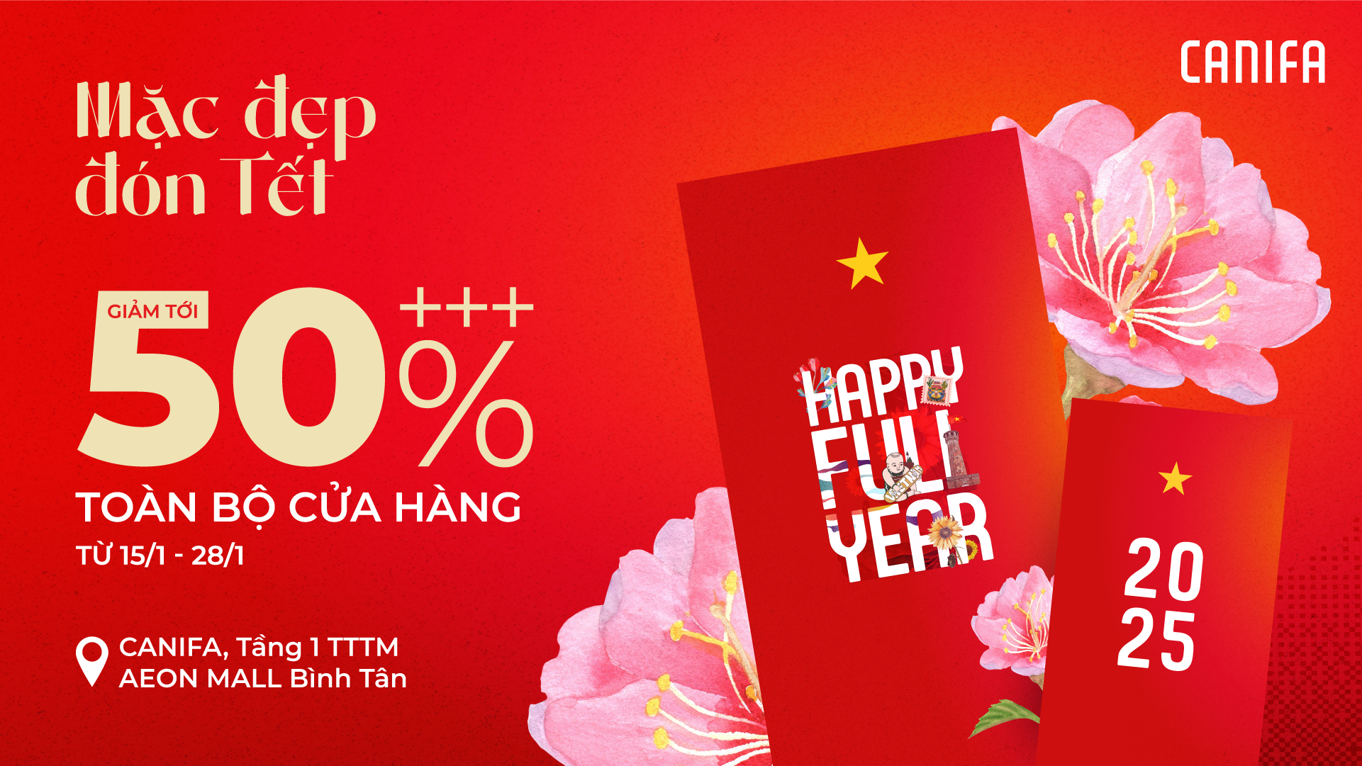 CANIFA MẶC ĐẸP ĐÓN TẾT – GIẢM ĐẾN 50%+++ TOÀN BỘ CỬA HÀNG