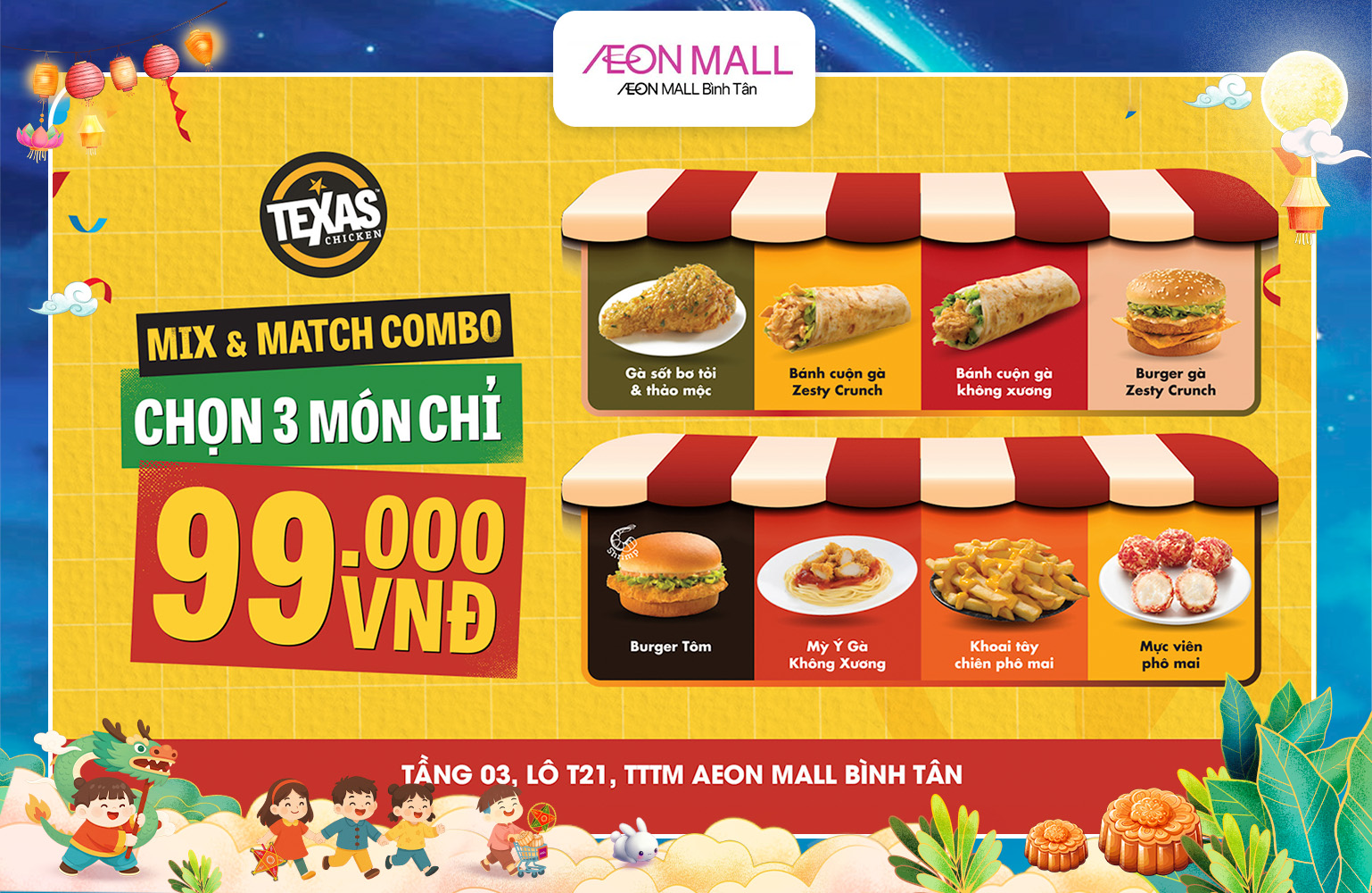 MIX & MATCH Combo – chọn 3 món khác nhau theo gu riêng của bạn!