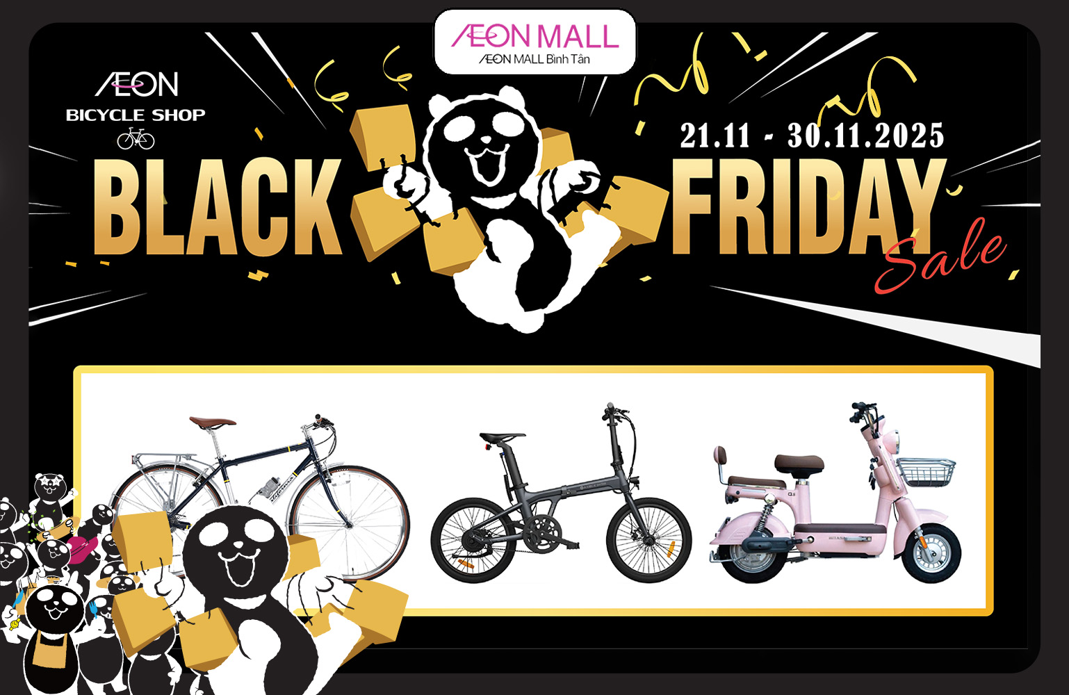 BLACK FRIDAY 2025 BÙNG NỔ – AEON BICYCLE SHOP CHÍNH THỨC KHAI MÀN ĐẠI TIỆC SALE CUỐI NĂM!