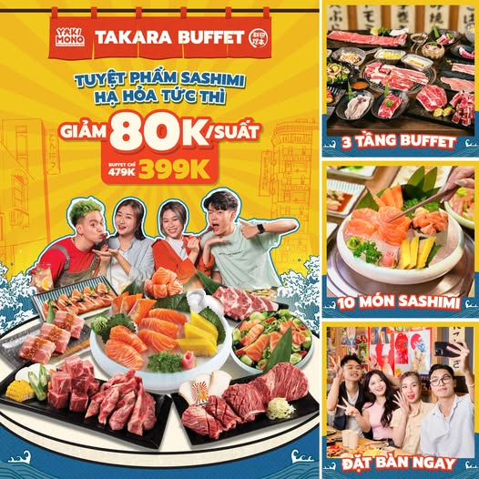 XỨNG TẦM THỰC THẦN - CHỈ 399K CHO BUFFET ĐA TẦNG 3 TRONG 1