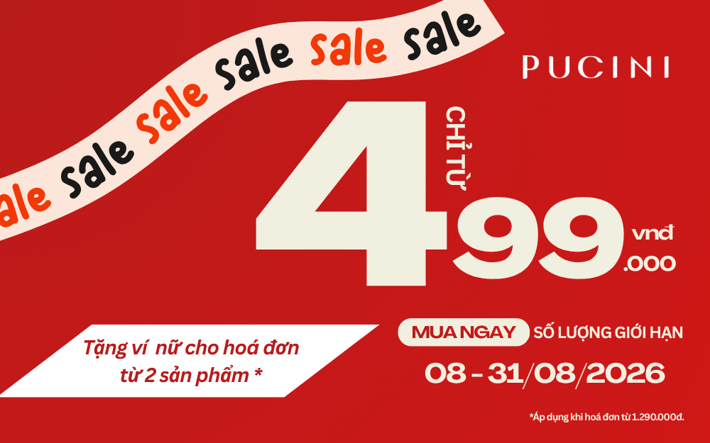ĐẠI SALE THÁNG 8 – PUCINI AEON MALL BÌNH TÂN