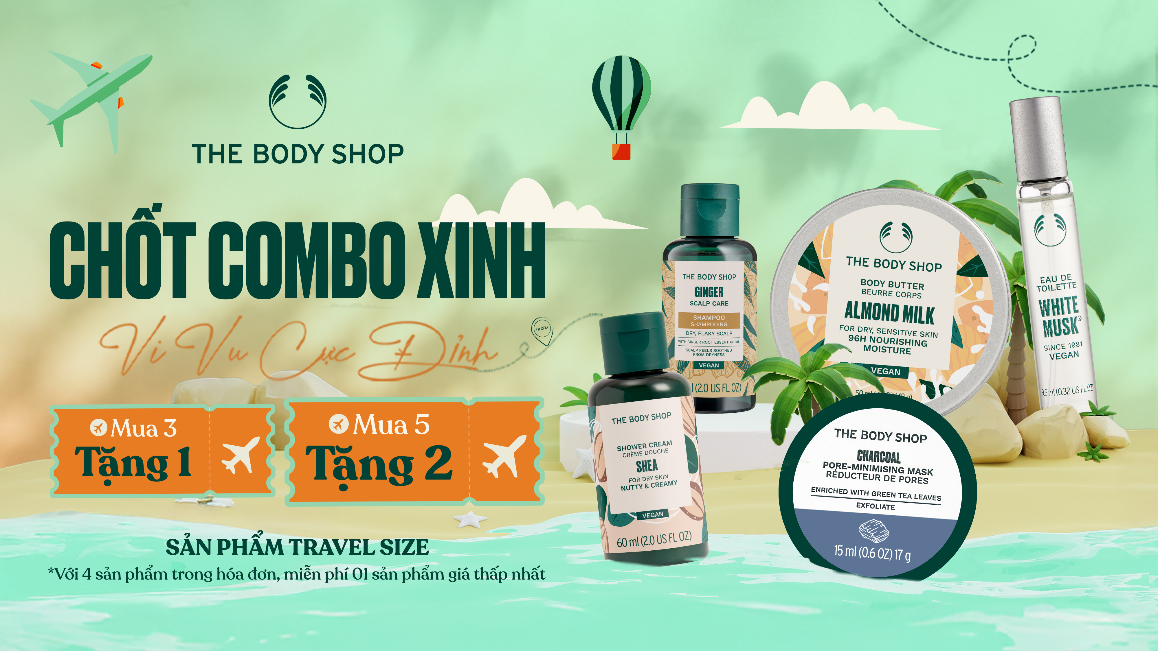 CHỐT COMBO TRAVEL SIZE – VI VU HÈ CỰC GỌN
