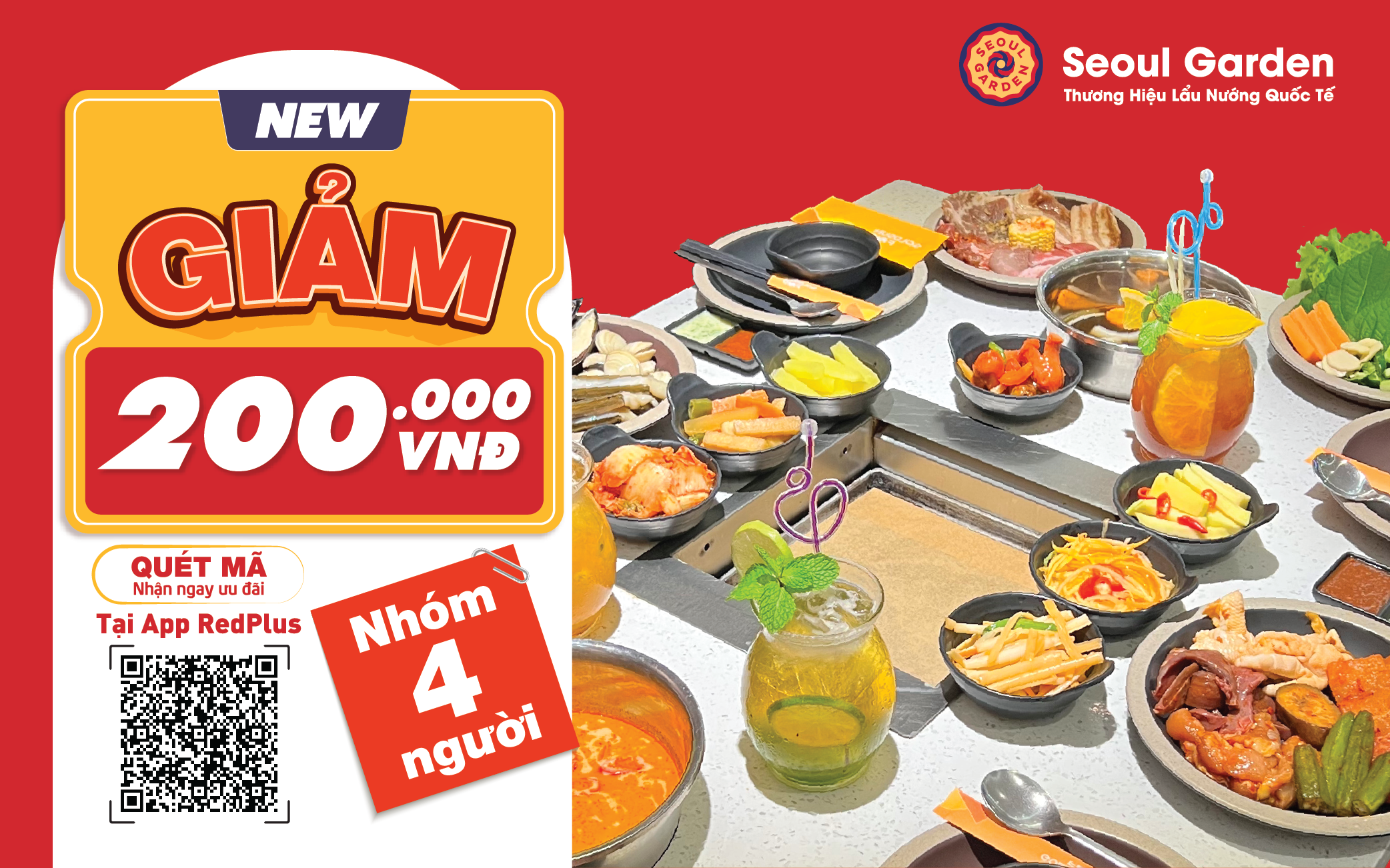 SEOUL GARDEN | TẶNG 200K CHO NHÓM 4 NGƯỜI