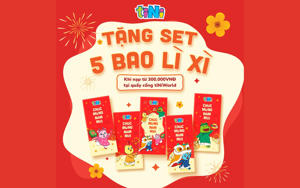 ĐẾN TINIWORLD AEON MALL BÌNH TÂN NHẬN NGAY SET BAO LÌ XÌ TẾT!