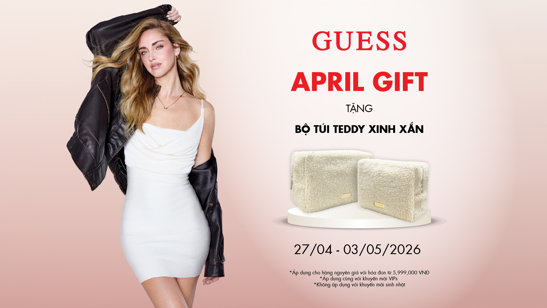 GUESS | APRIL GIFT - TẶNG BỘ TÚI TEDDY XINH XẮN