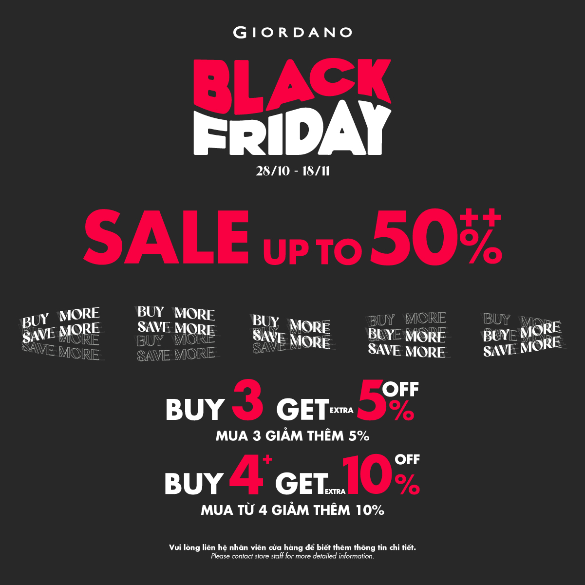 BLACK FRIDAY TRỞ LẠI - GIORDANO SUPER SALE