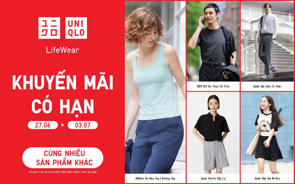 MUA SẮM NHÂN NGÀY GIA ĐÌNH VIỆT NAM VỚI KHUYẾN MÃI CÓ HẠN TẠI UNIQLO