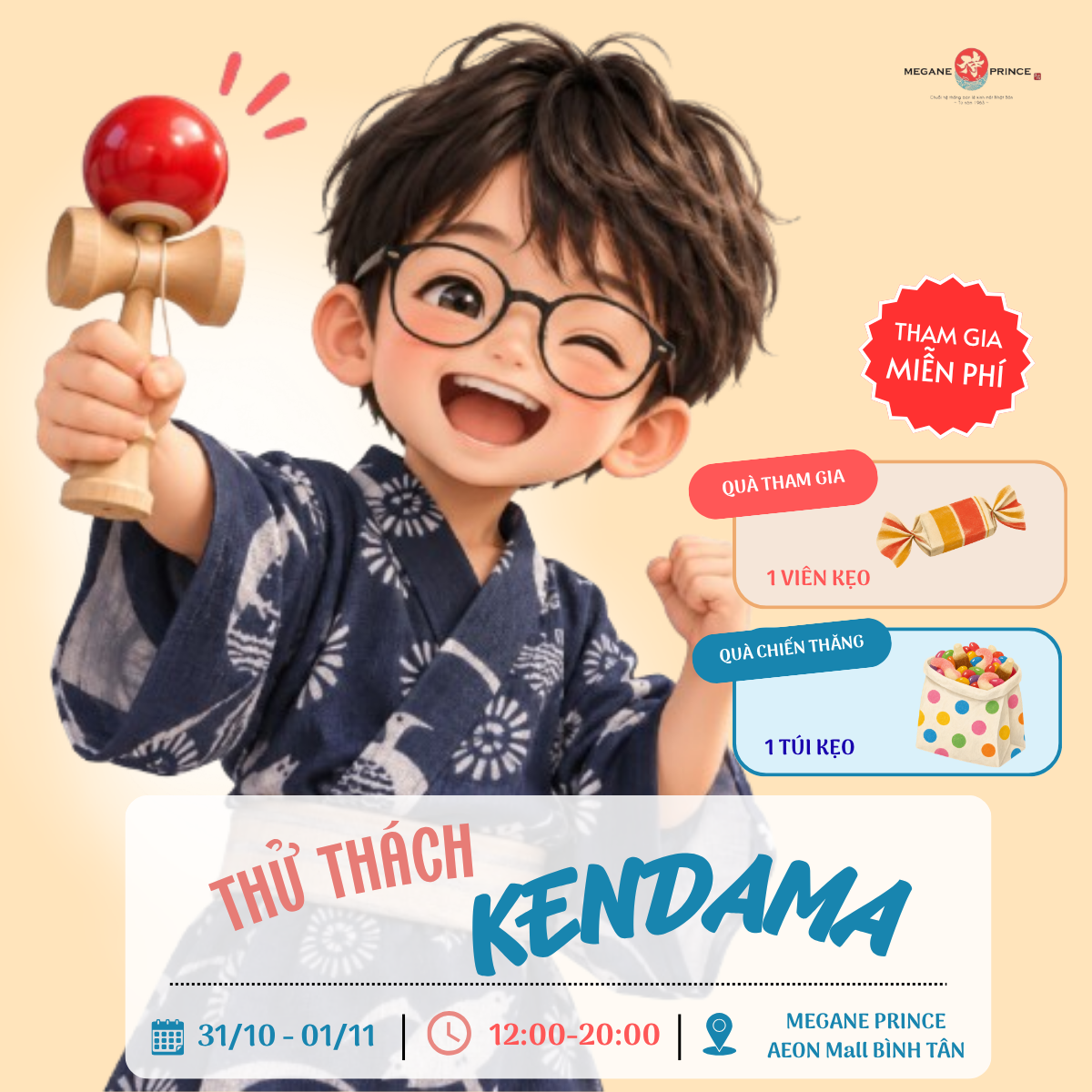 🎯 THỬ THÁCH KENDAMA – CHƠI VUI, RINH QUÀ! 🇯🇵