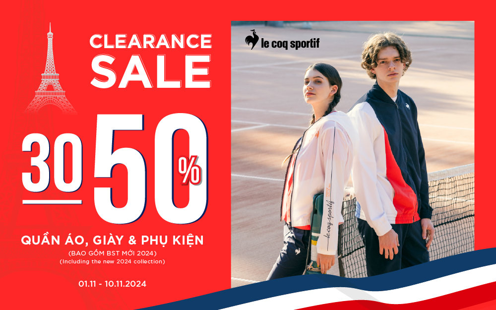 LE COQ SPORTIF CLEARANCE SALE| 30-50% QUẦN ÁO, GIÀY, PHỤ KIỆN