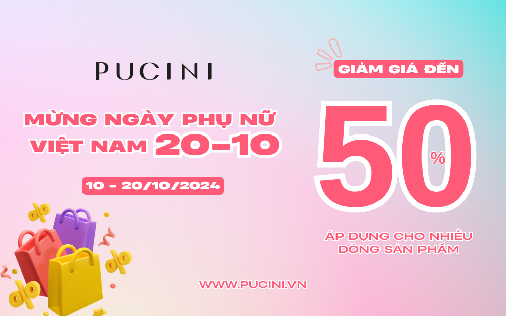 SALE NGÀY ĐẶC BIỆT PHỤ NỮ VIỆT NAM 20/10 - TÚI XÁCH PUCINI GIẢM 50-70%