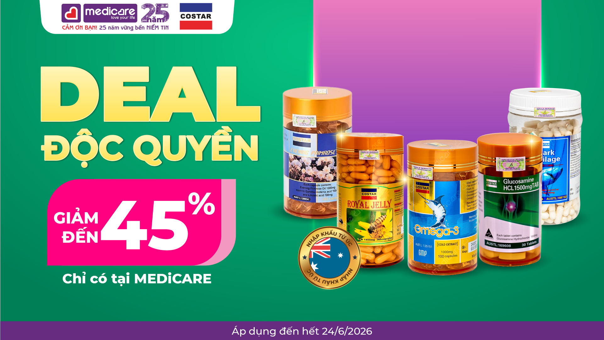 DEAL ĐỘC QUYỀN - CHỈ CÓ TẠI MEDiCARE