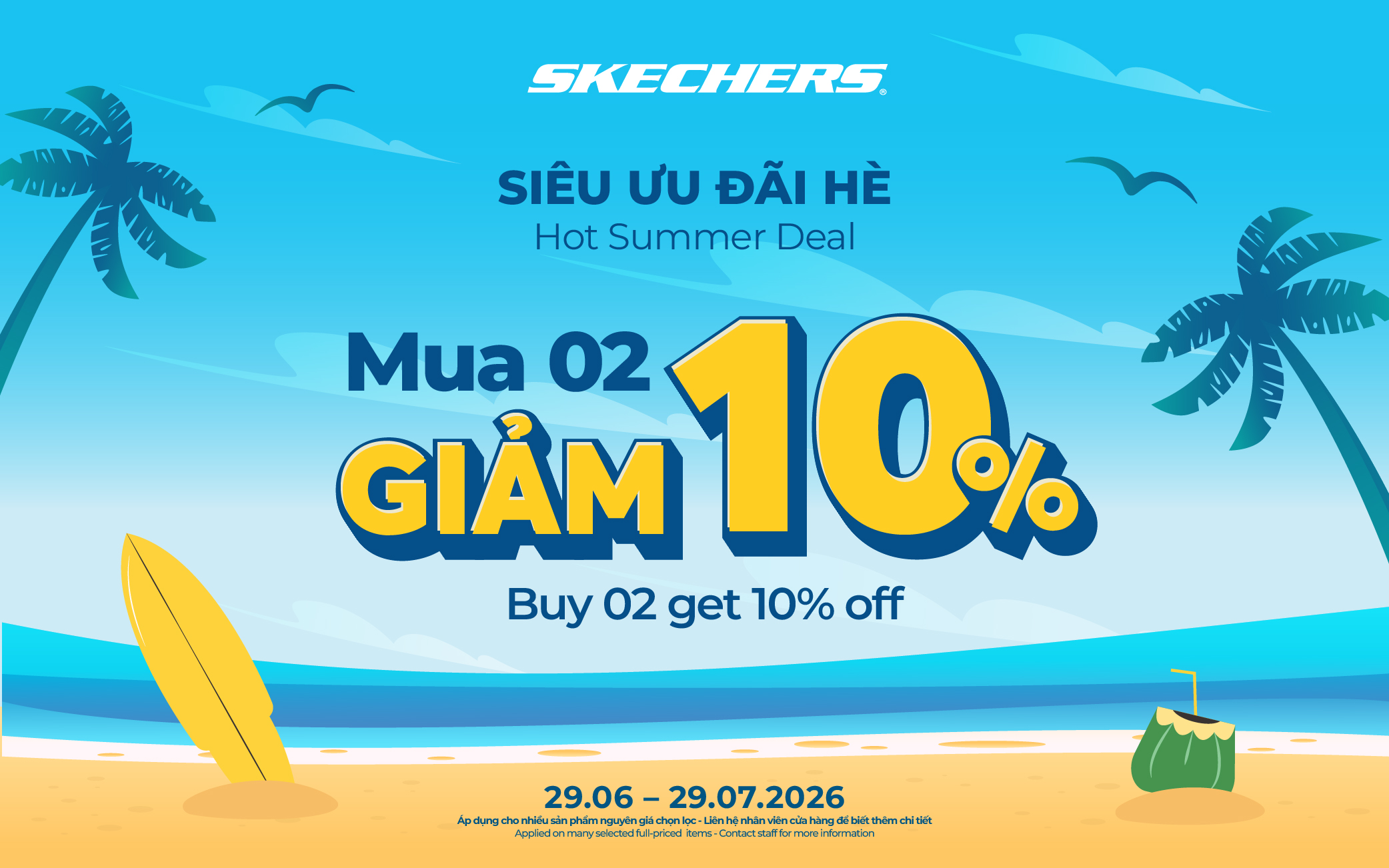 SKECHERS SIÊU ƯU ĐÃI HÈ ĐÃ LÊN SÓNG