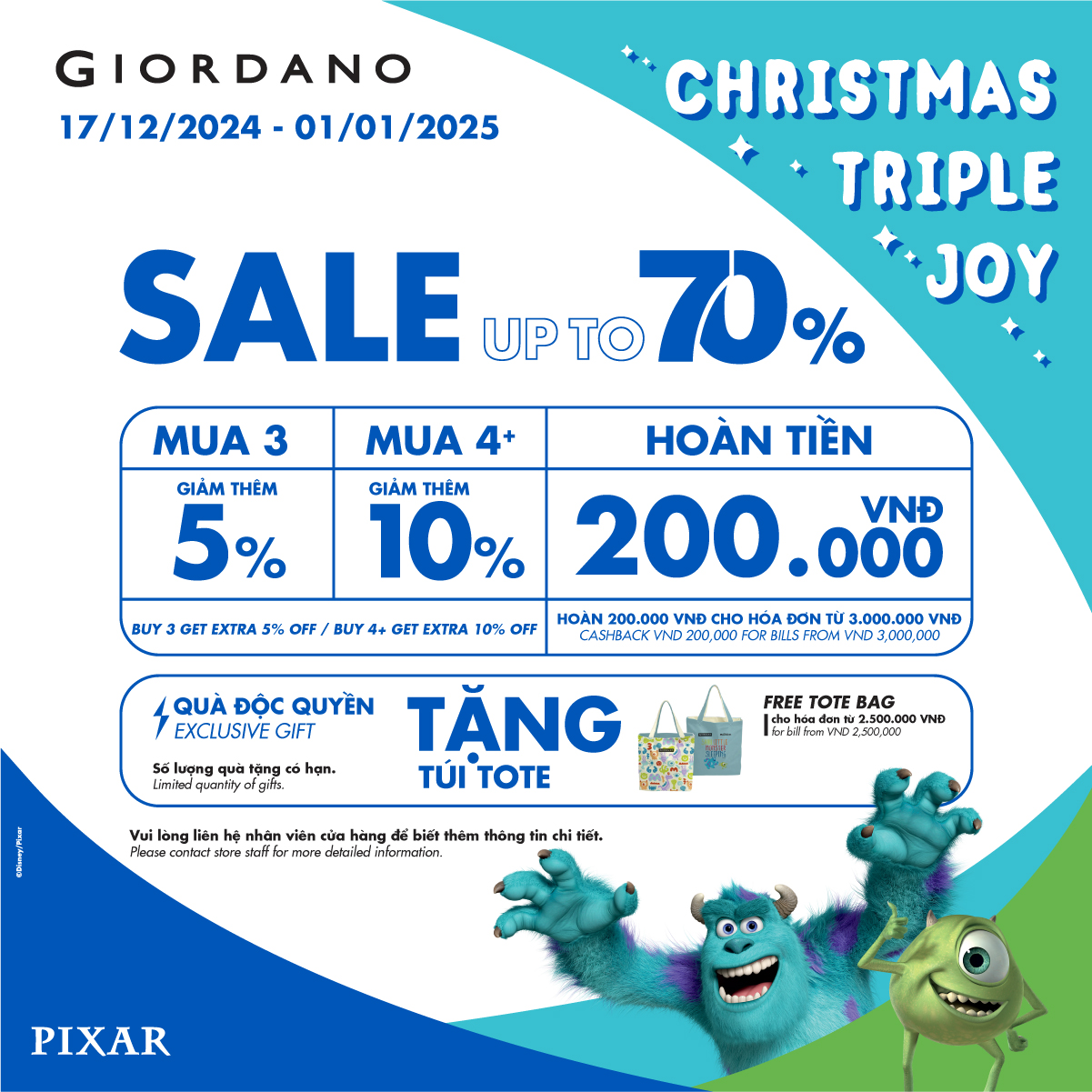 GIORDANO | Giáng Sinh Rực Rỡ Cùng Giordano: Mùa Quà Tặng Siêu Ưu Đãi