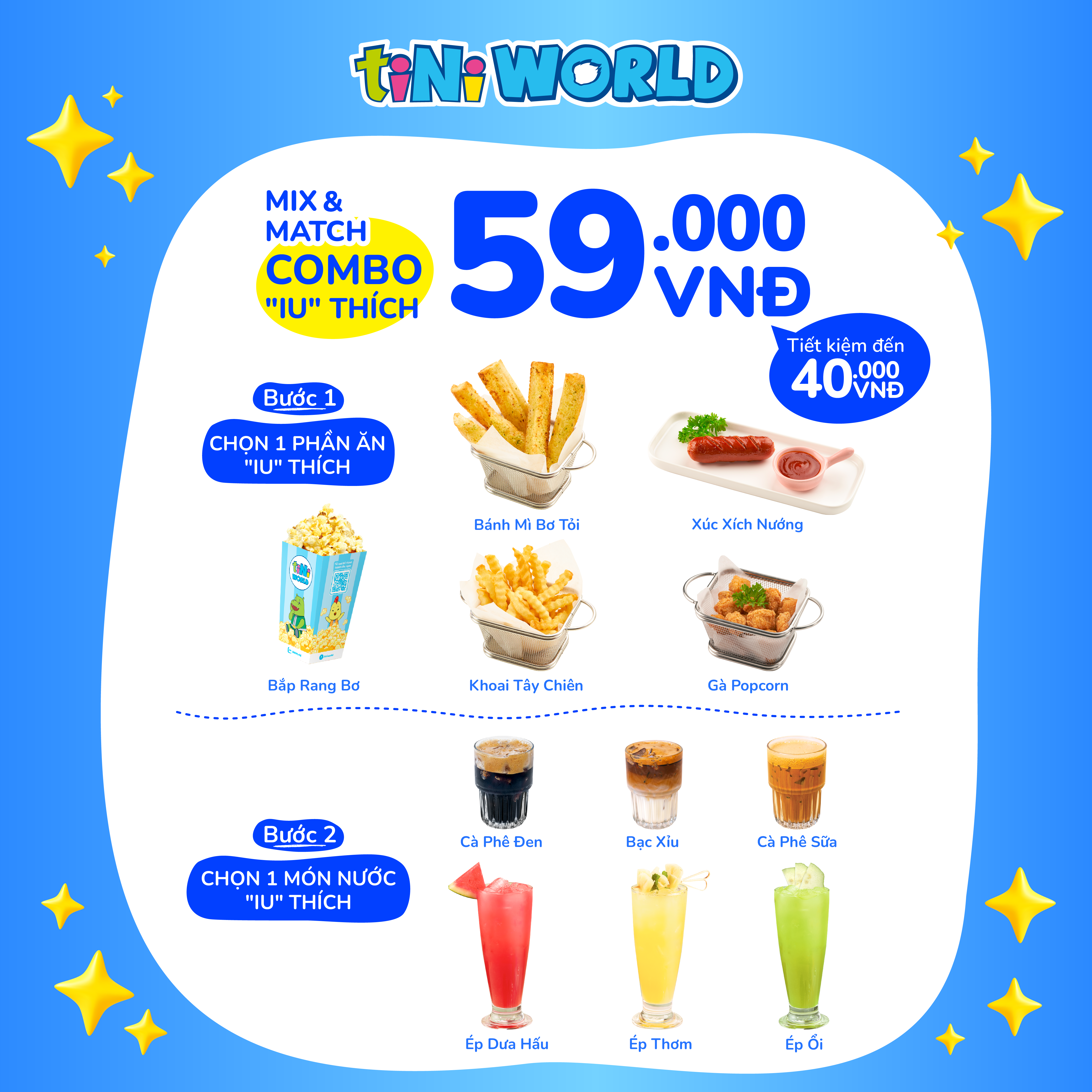 MIX & MATCH COMBO “IU” THÍCH CHỈ 59K TẠI TINIWORLD