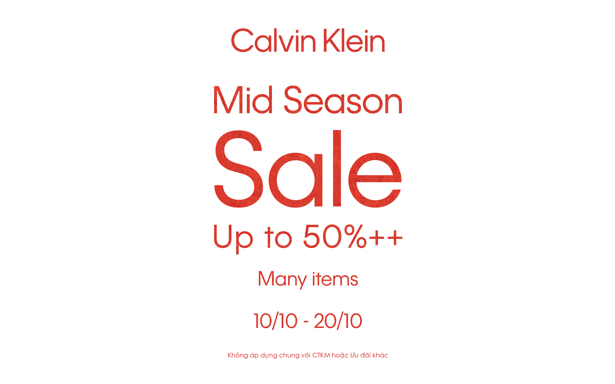 CALVIN KLEIN | MID SEASON SALE UP TO 50%++ MANY ITEMS