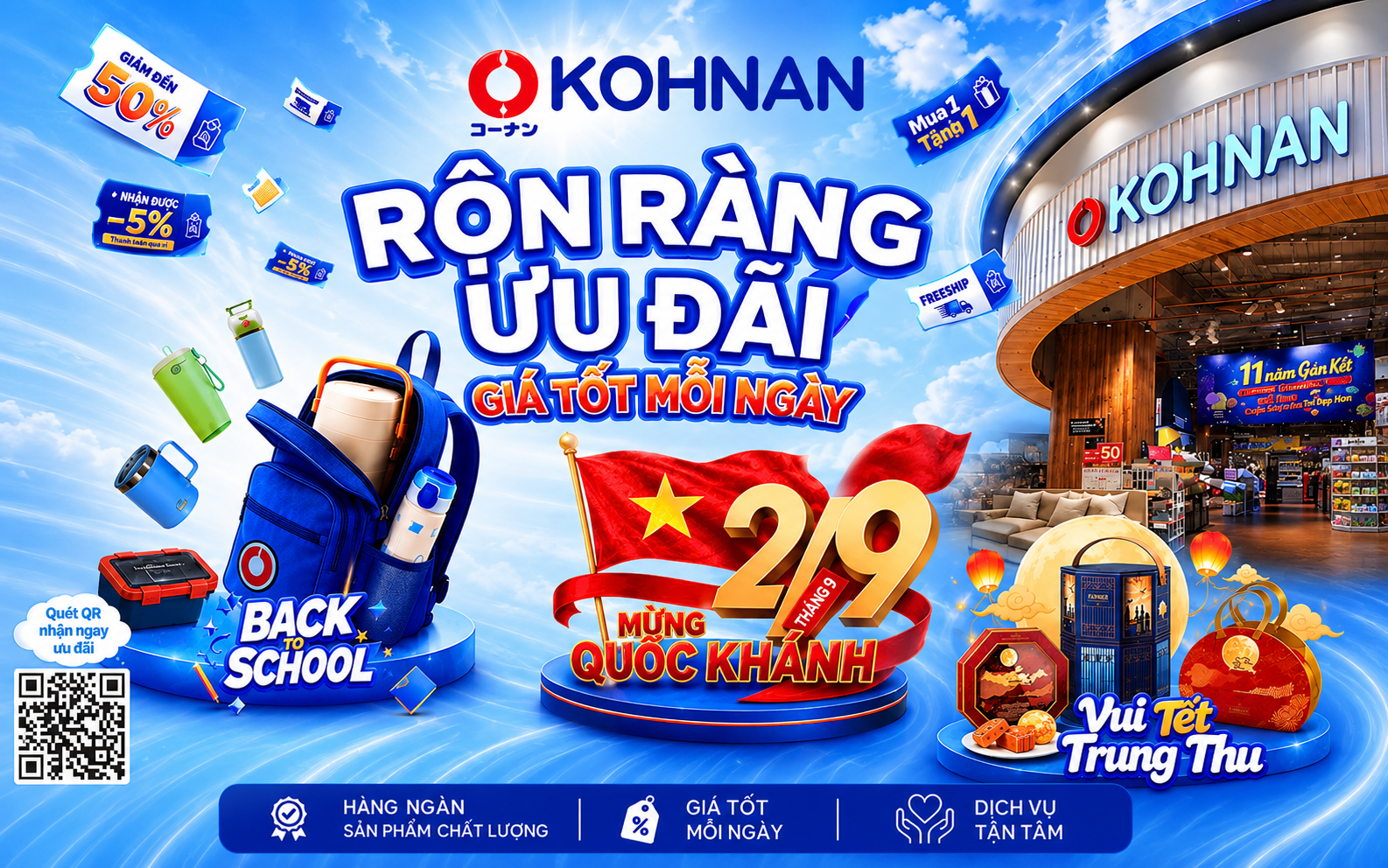 KOHNAN | ƯU ĐÃI THÁNG 8 - THÁNG 8 RỘN RÀNG - ƯU ĐÃI NGẬP TRÀN TẠI KOHNAN!