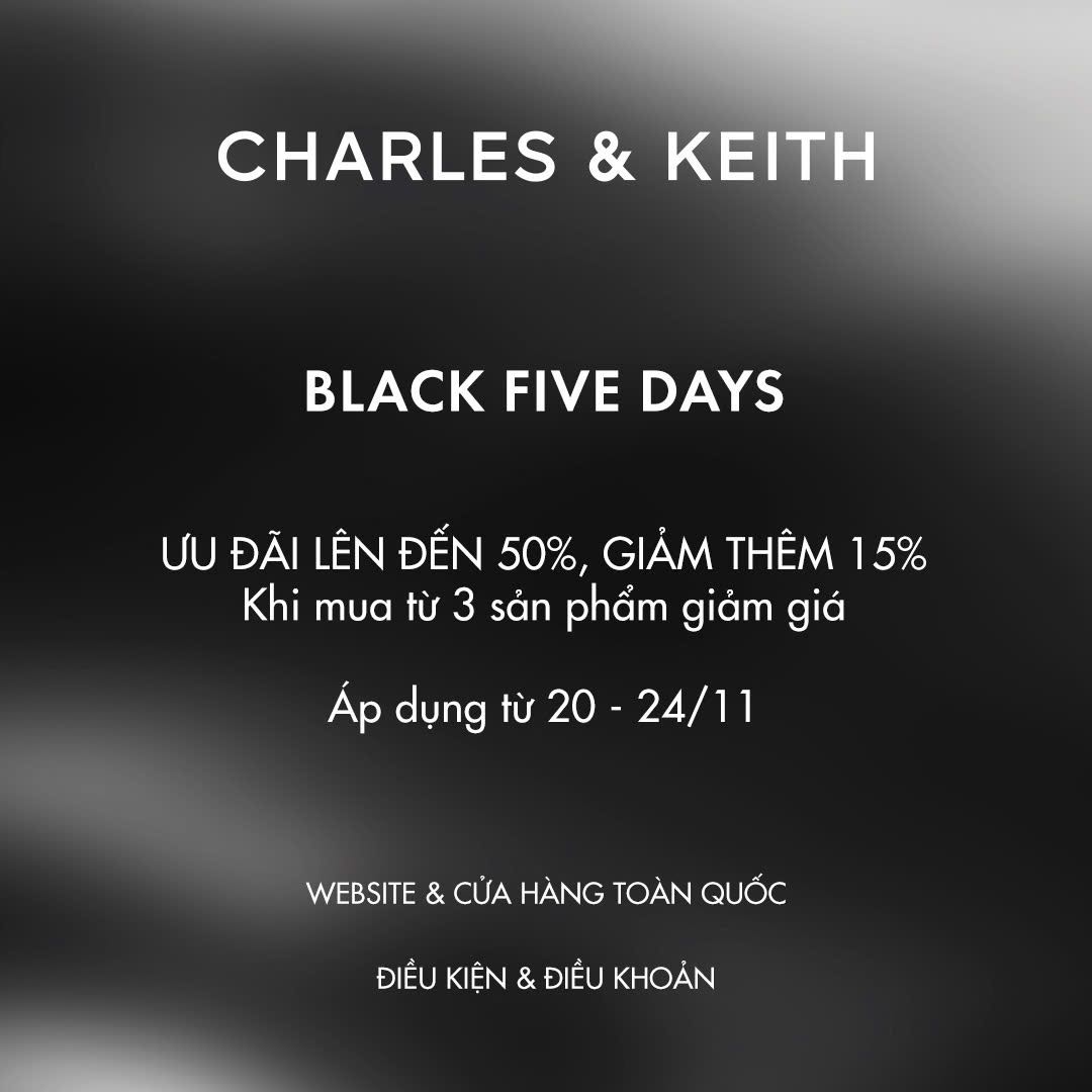 CHARLES & KEITH | BLACK FIVE DAY SALE UP TO 50%