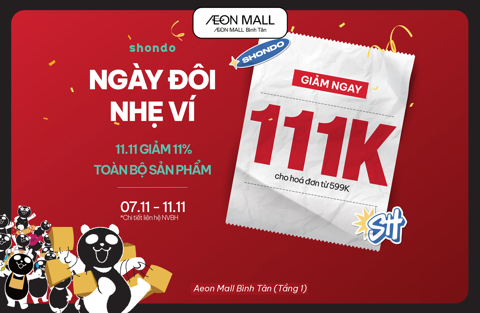 NGÀY ĐÔI NHẸ VÍ VỚI ƯU ĐÃI 11%