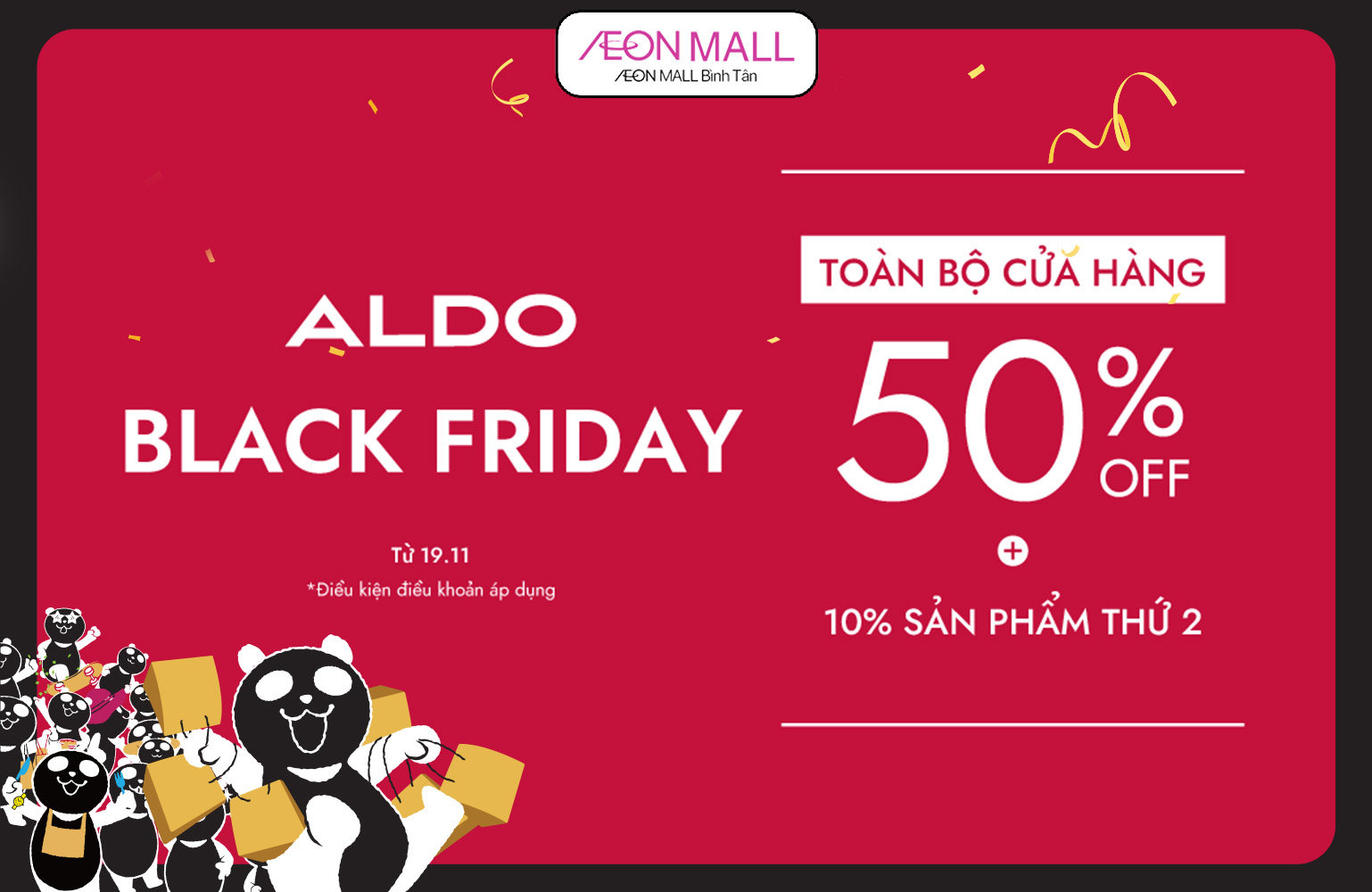ALDO | BLACK FRIDAY - ƯU ĐÃI 50% TOÀN BỘ CỬA HÀNG