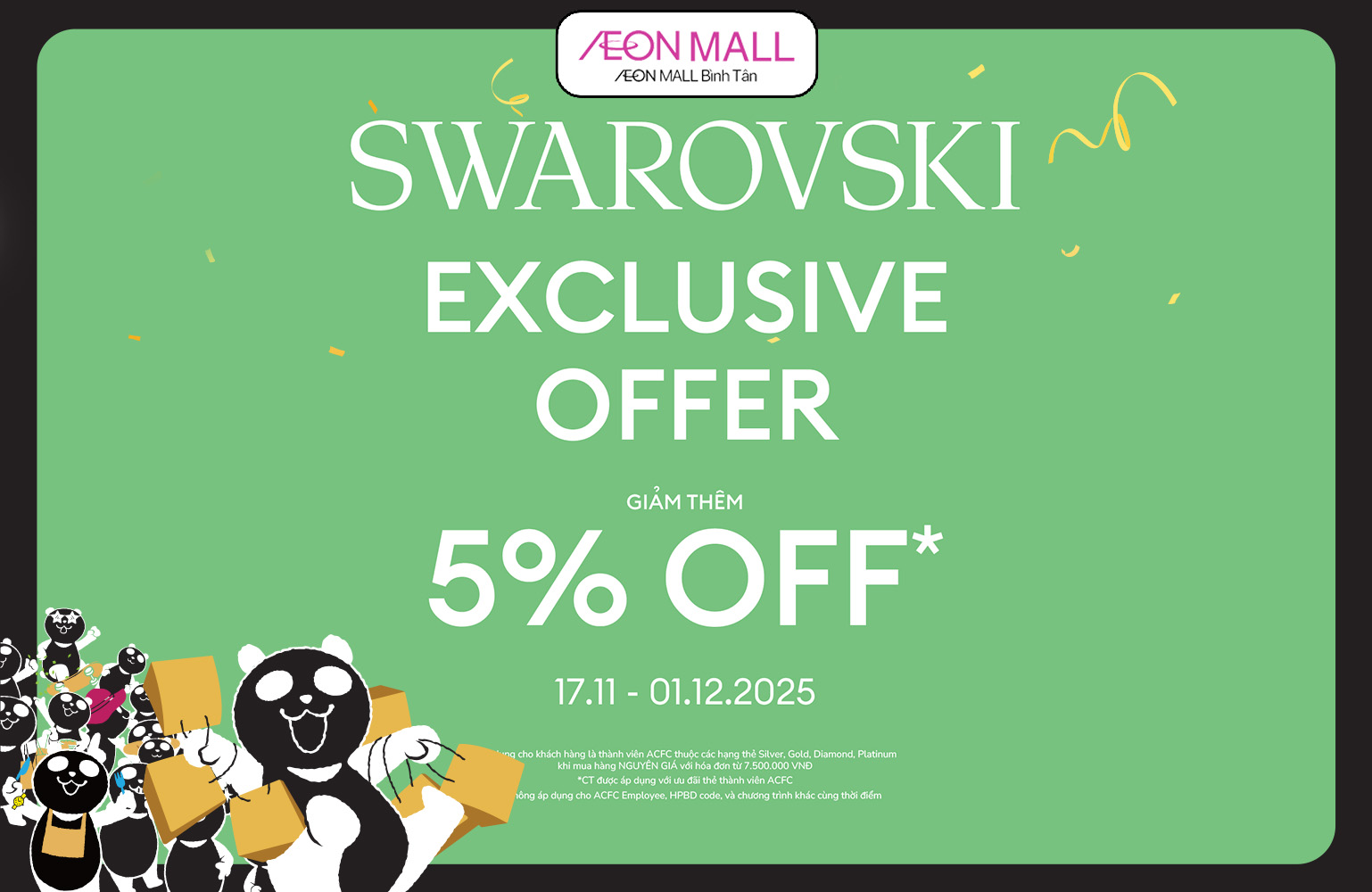 SWAROVSKI | EXCLUSIVE OFFER - GIẢM THÊM 5% OFF