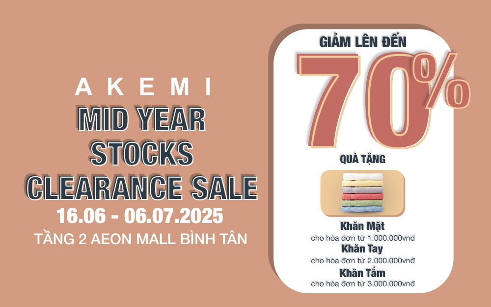 AKEMI MID YEAR STOCKS CLEARANCE SALE !!