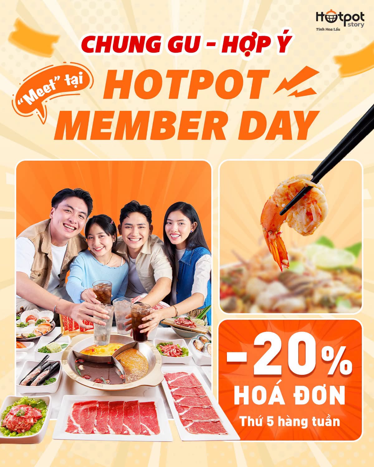 CHUNG GU, HỢP Ý - “MEET” TẠI HOTPOT STORY 