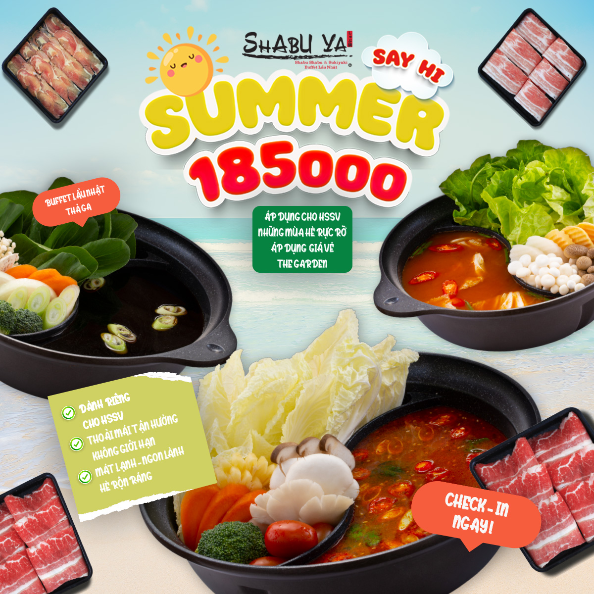 SAY HI SUMMER – ƯU ĐÃI 185K CHO HỘI HSSV
