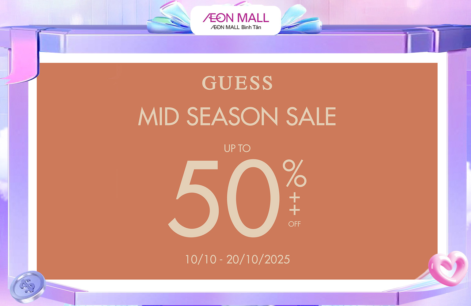 GUESS | MID SEASON SALE UP TO 50%++ OFF