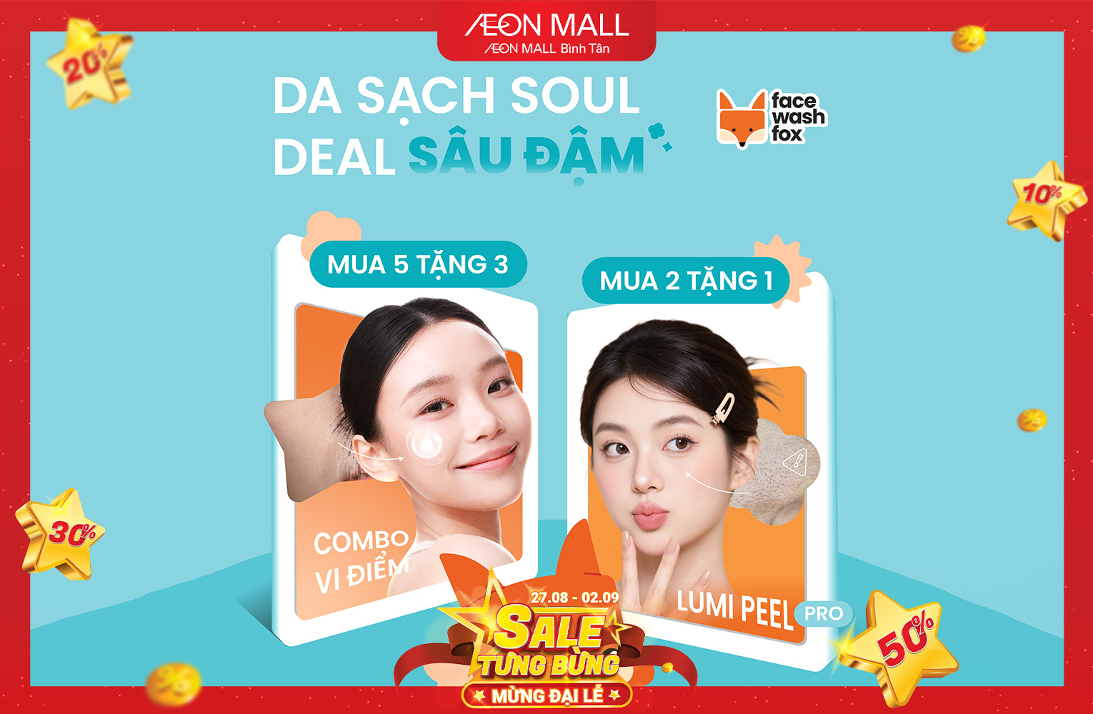 DA SẠCH SOUL - DEAL SÂU ĐẬM CÙNG FACE WASH FOX