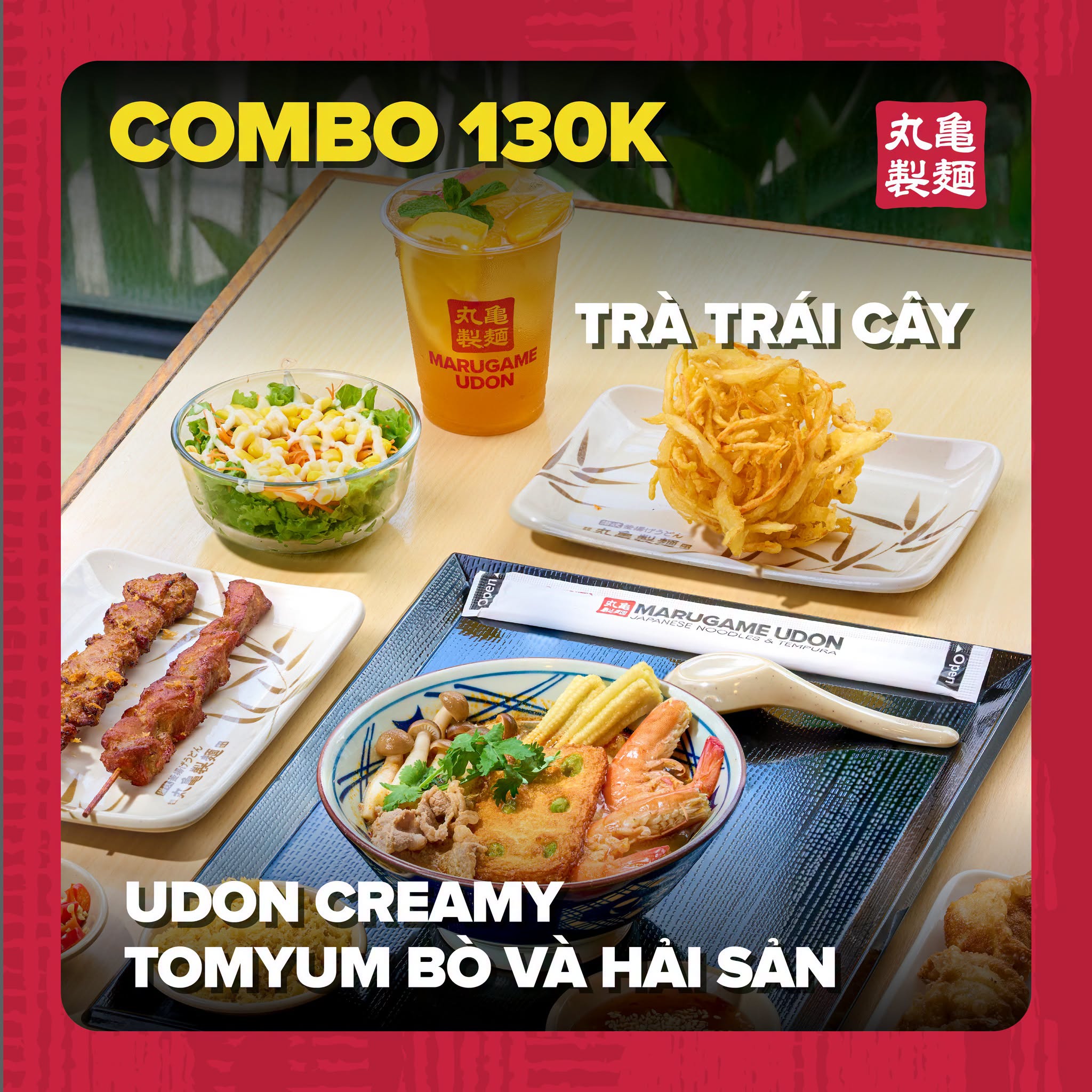 TIPS THƯỞNG THỨC UDON CREAMY TOMYUM BÒ VÀ HẢI SẢN