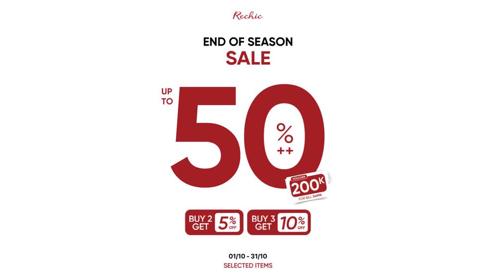 RECHIC | END OF SEASON SALE UP TO 50%