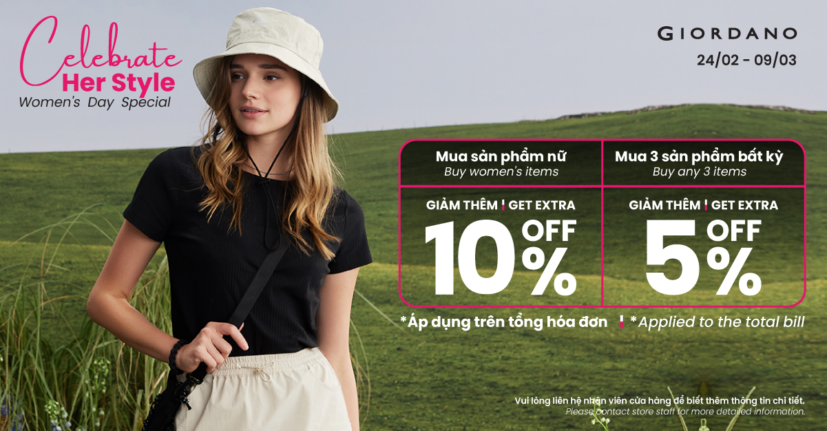 GIORDANO | THỜI TRANG ĐẲNG CẤP - TÔN VINH VẺ ĐẸP PHÁI NỮ