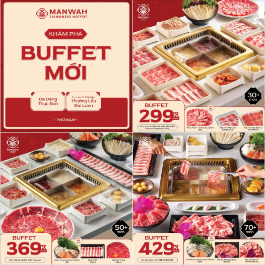BUFFET MỚI – KHÁM PHÁ ĐA DẠNG THỰC ĐƠN CHỈ TỪ 299K/NGƯỜI!