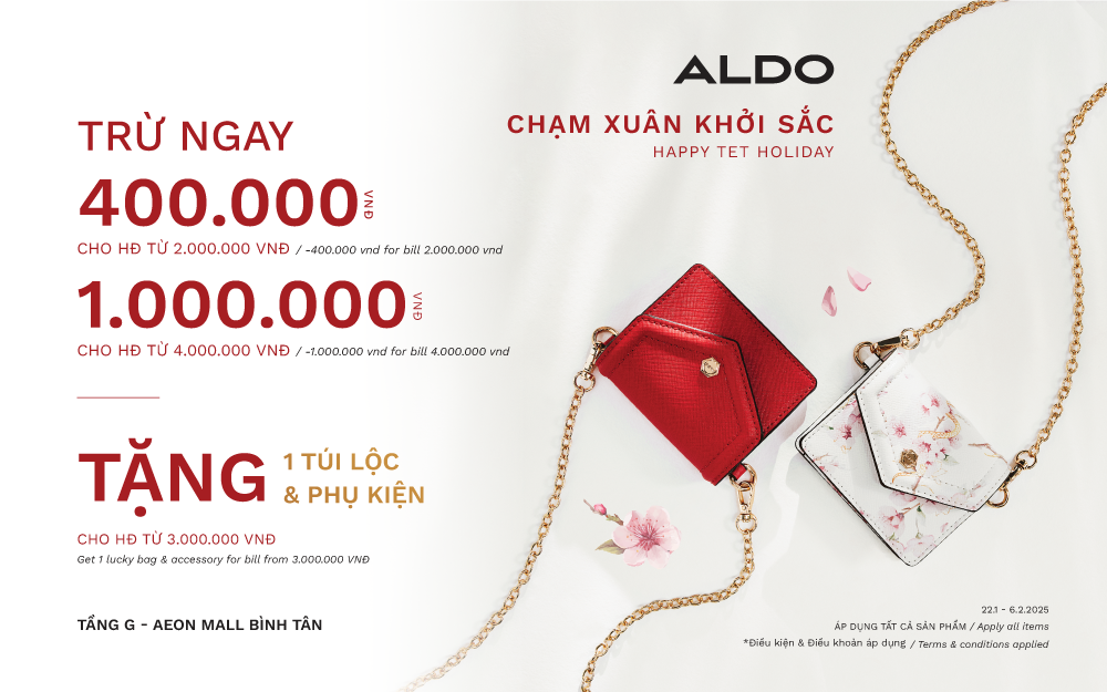 ALDO | CHẠM XUÂN KHỞI SẮC RƯỚC TÚI LỘC VỀ NHÀ