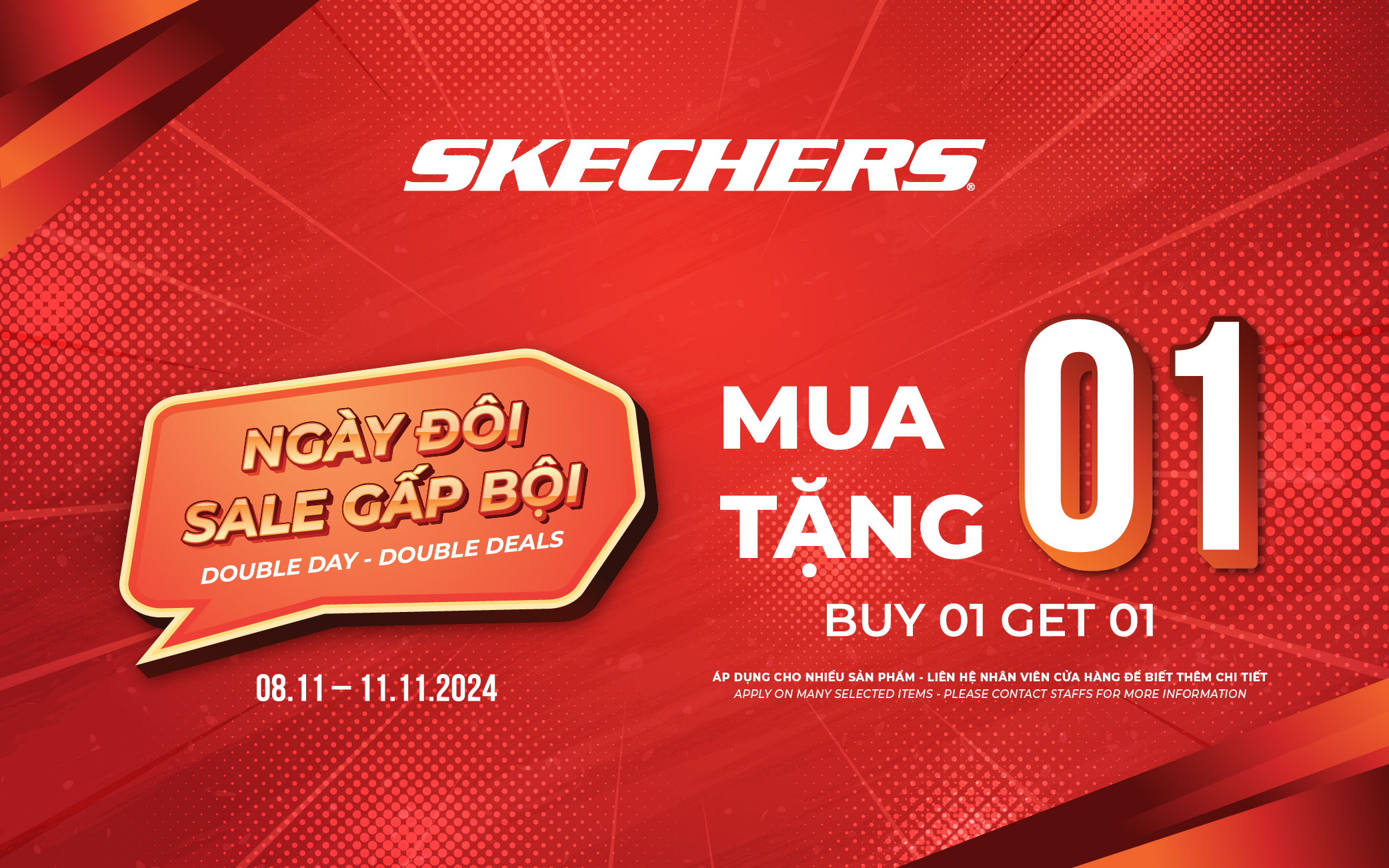 SKECHERS DOUBLE DAY - NGÀY ĐÔI SALE GẤP BỘI​